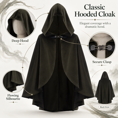 Medieval Gothic Hooded Cloak – Long Cosplay Cape