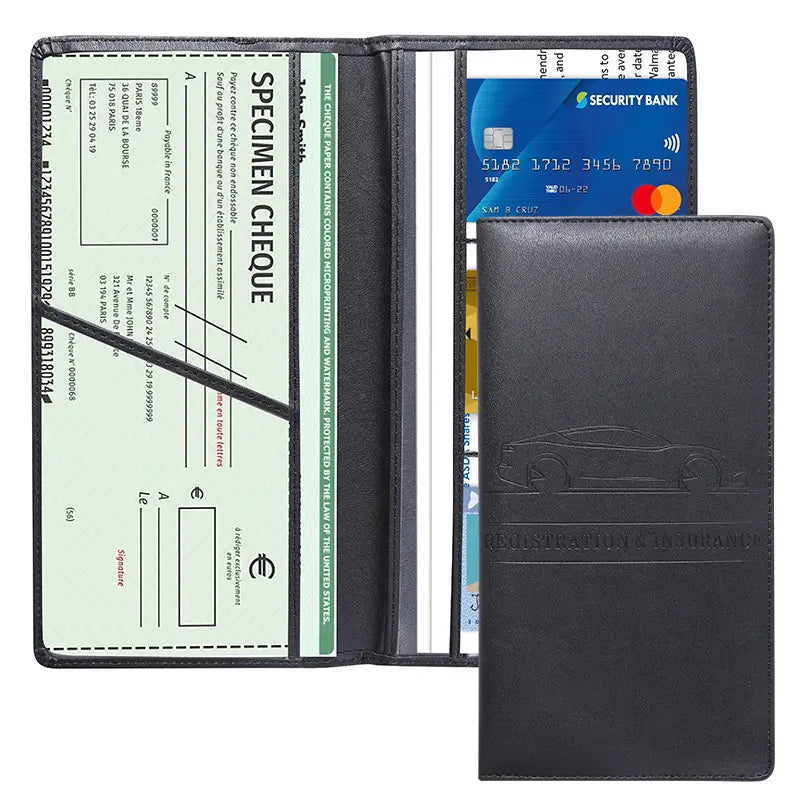🚗 Drive Organized | Premium Magnetic Car Registration & Insurance Card Document Holder Wallet 📂