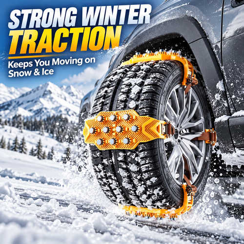Anti-Skid Tire Traction Straps for Snow & Ice