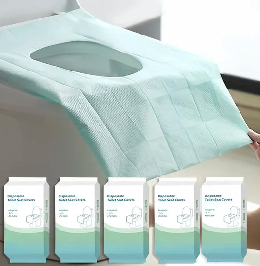 🚽 Ultimate Public Restroom Shield | Disposable Toilet Seat Covers (10/20/30 Pack, 16x24in), Extra Large Waterproof & Non-Slip Individually Wrapped Essentials ✨