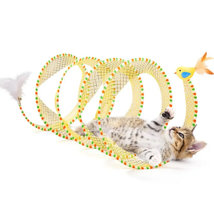 ⚡ The Ultimate Indoor Safari: The Magic 20" Spring-Back Spiral Cat Tunnel That Banishes Boredom Automatically! 🐱🌪️