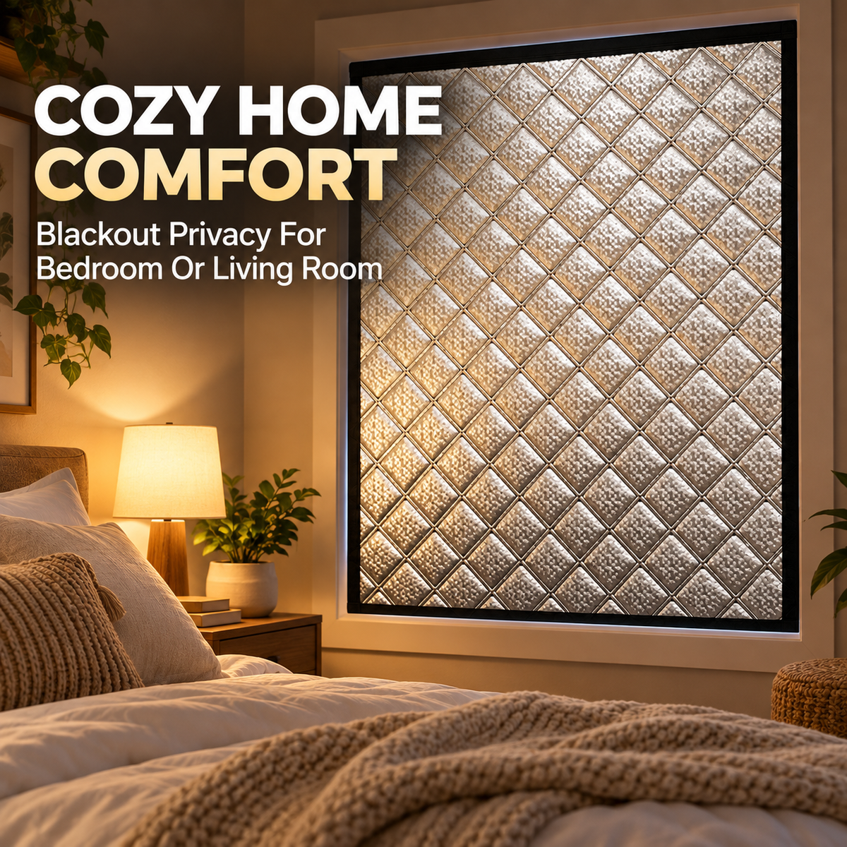 Insulated Blackout Window Cover – Roll-Up Privacy Shade