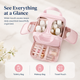 Large Capacity Wide-Open Travel Cosmetic Bag