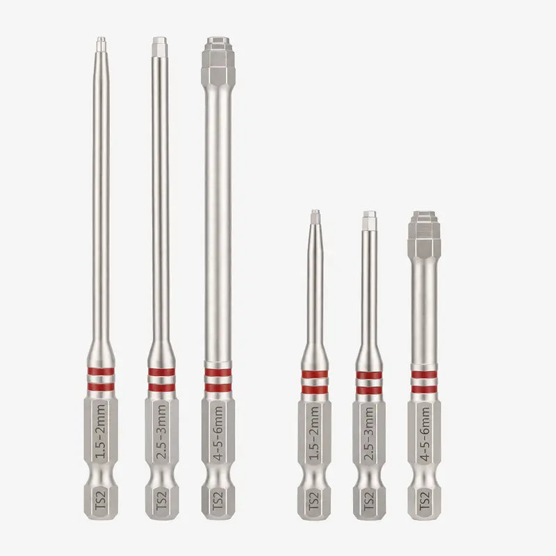 🛠 Industrial Strength | 6-Piece Magnetic Hex Shank Pagoda-Shaped Screwdriver Bits Set ⚡