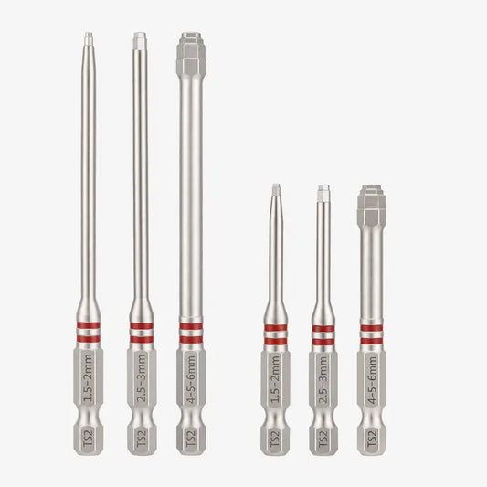 🛠 Industrial Strength | 6-Piece Magnetic Hex Shank Pagoda-Shaped Screwdriver Bits Set ⚡