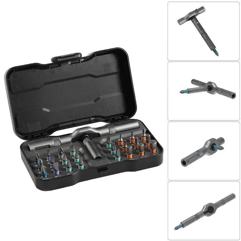 👨‍ Flip the Switch on Efficiency: The 24-in-1 Heavy-Duty Ratchet Screwdriver Set Every Man Needs in His Pocket! 🛠️🎁