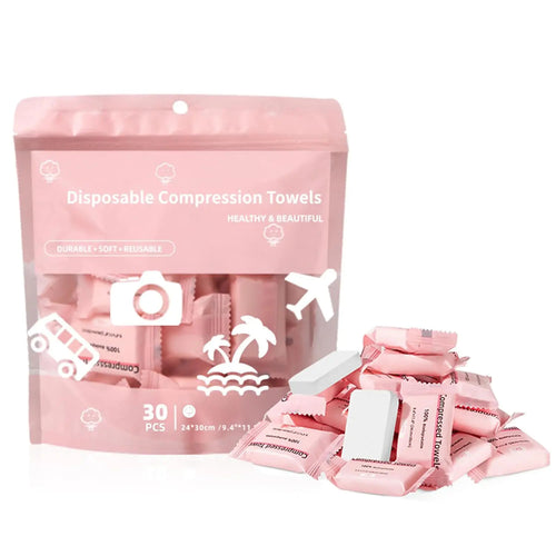 🧻 Compressed Towel Tablets – 30-Pack Portable Travel Towels ✈️