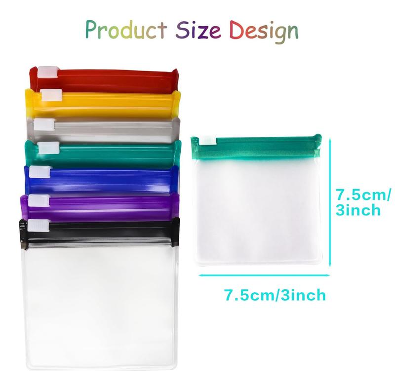 🔥7Pcs Clear Zipper Pill Storage Bag