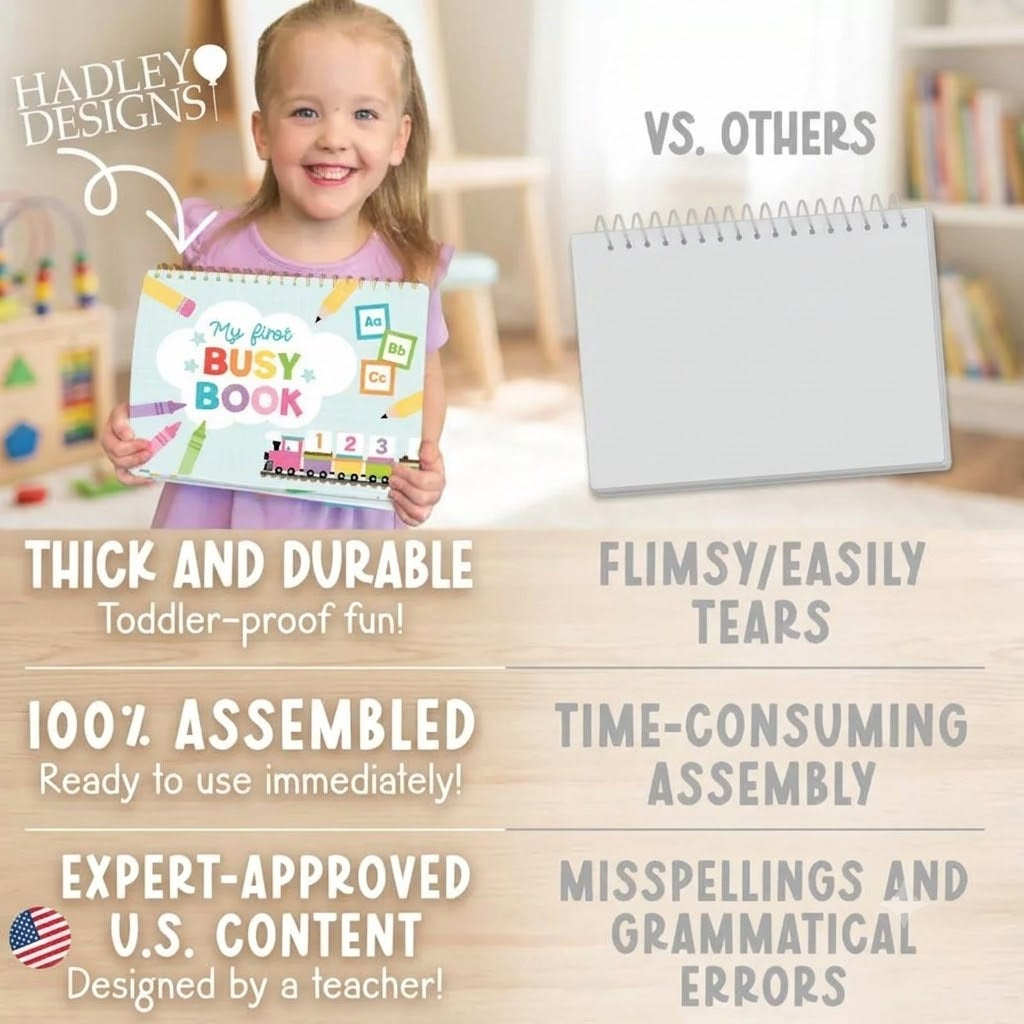 🎨 My First Busy Book | Montessori Interactive Preschool Learning & Activity Binder 🧠