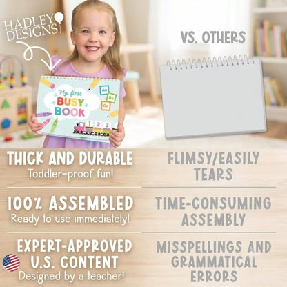 🎨 My First Busy Book | Montessori Interactive Preschool Learning & Activity Binder 🧠