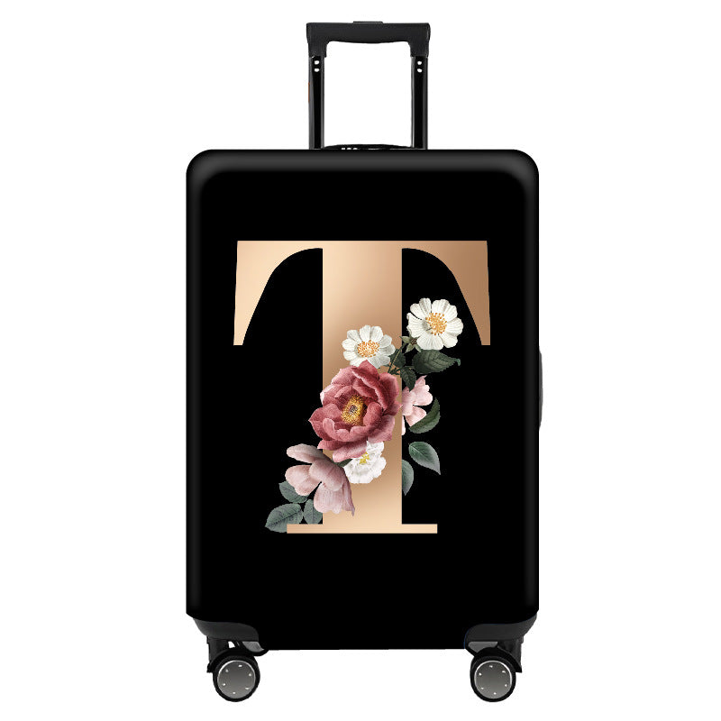 ✈️ Spot Your Bag Instantly | Decorative Alphabet Letter Z High-Elastic Luggage Cover Protector Skin with Concealed Zippers 🧳