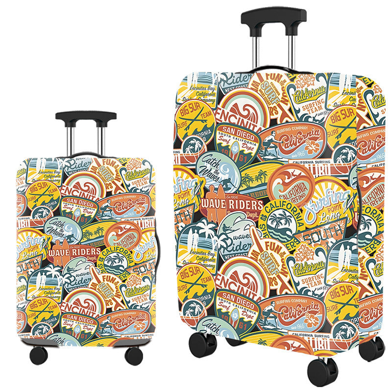 ✈️ Spot Your Bag Instantly | Fashion Cat Print Travel Luggage Cover Protector Anti-Scratch High-Elastic Suitcase Skin 🧳