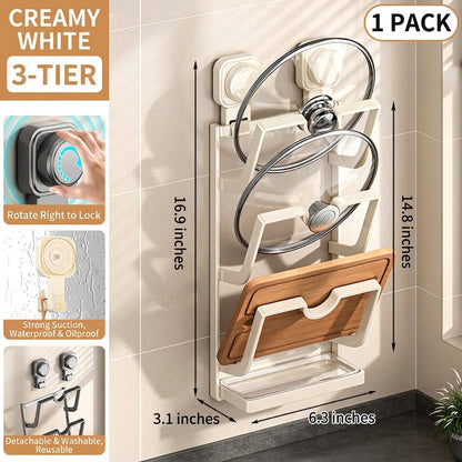 Countertop Pot Lid & Utensil Organizer