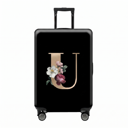 ✈️ Spot Your Bag Instantly | Decorative Alphabet Letter Z High-Elastic Luggage Cover Protector Skin with Concealed Zippers 🧳
