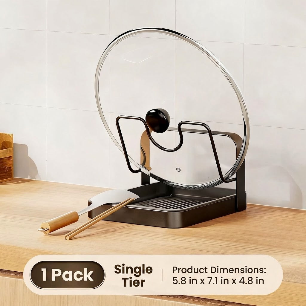 Countertop Pot Lid & Utensil Organizer