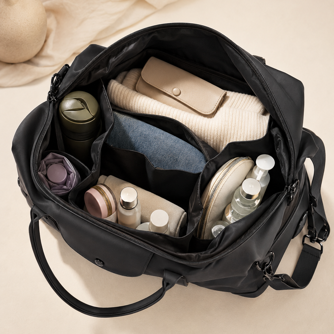 Pack more, stay organized, and travel effortlessly—your perfect carry-on companion for every getaway. 🖤✈️🧳