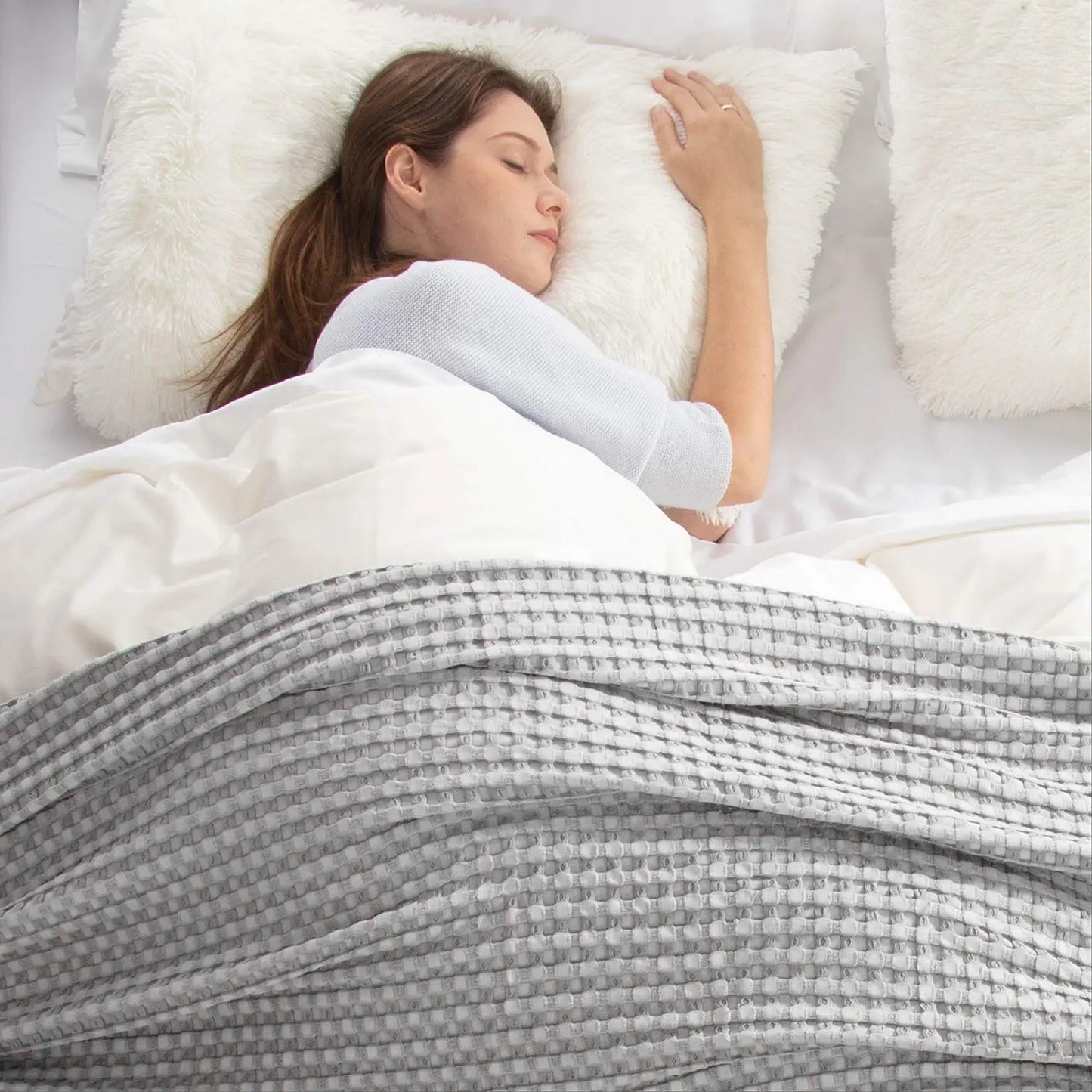 🥶 Attention Hot Sleepers: The Luxury Bamboo Waffle Blanket That Ends Night Sweats Permanently! 🎋❄️