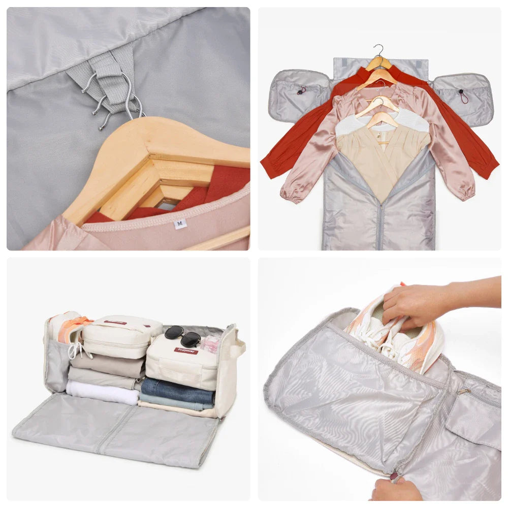 🧳 The Ultimate Travel Companion | Large Capacity Travel Duffel Bag with Integrated Trolley Sleeve, Waterproof Over-Night Weekender Luggage Bag ✨