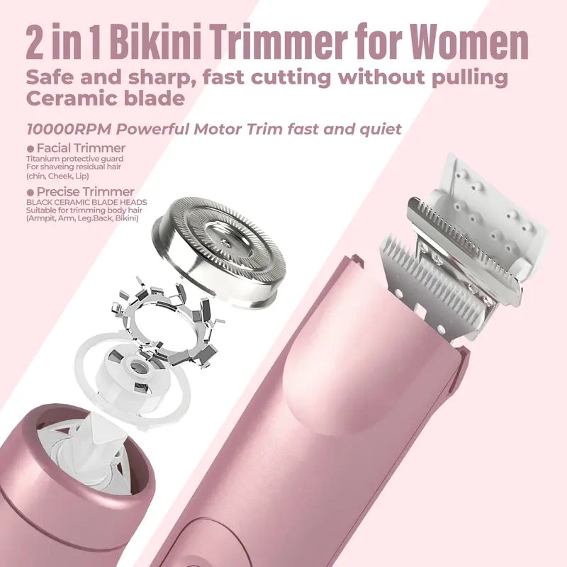 🔥 Erase Razor Bumps For Good: The 2-in-1 Waterproof Electric Bikini Trimmer That Delivers Flawless, Silk-Smooth Skin Without The Waxing Pain! 👙🍑