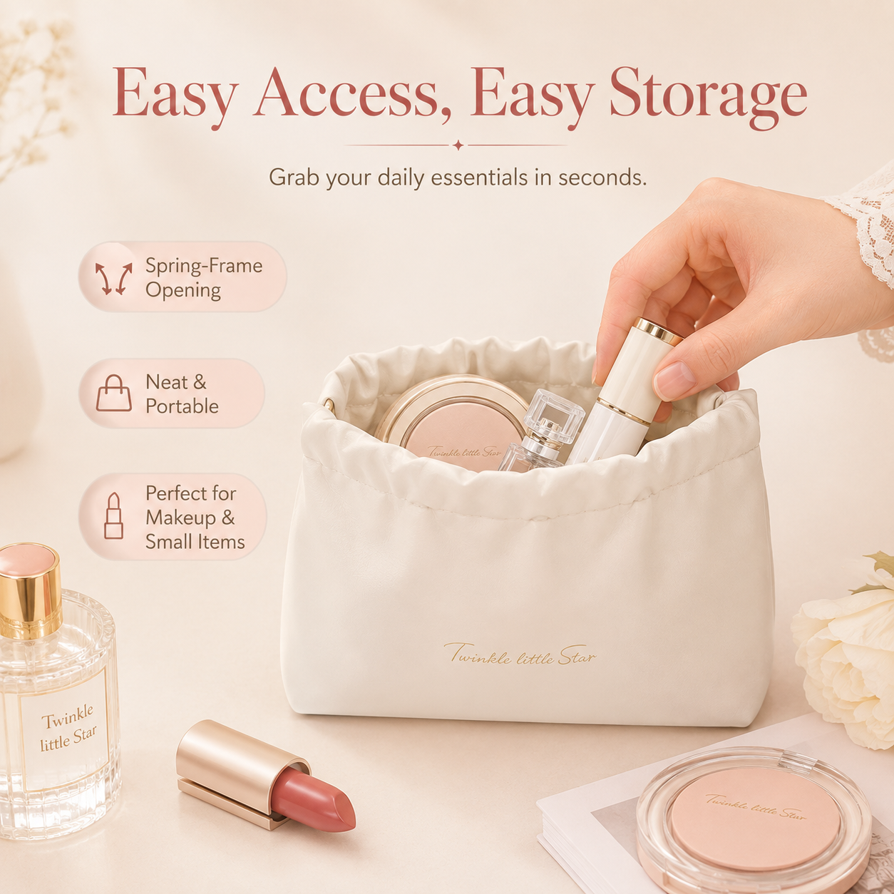 ✨ Tiny Bag, Big Organization! 💄👜