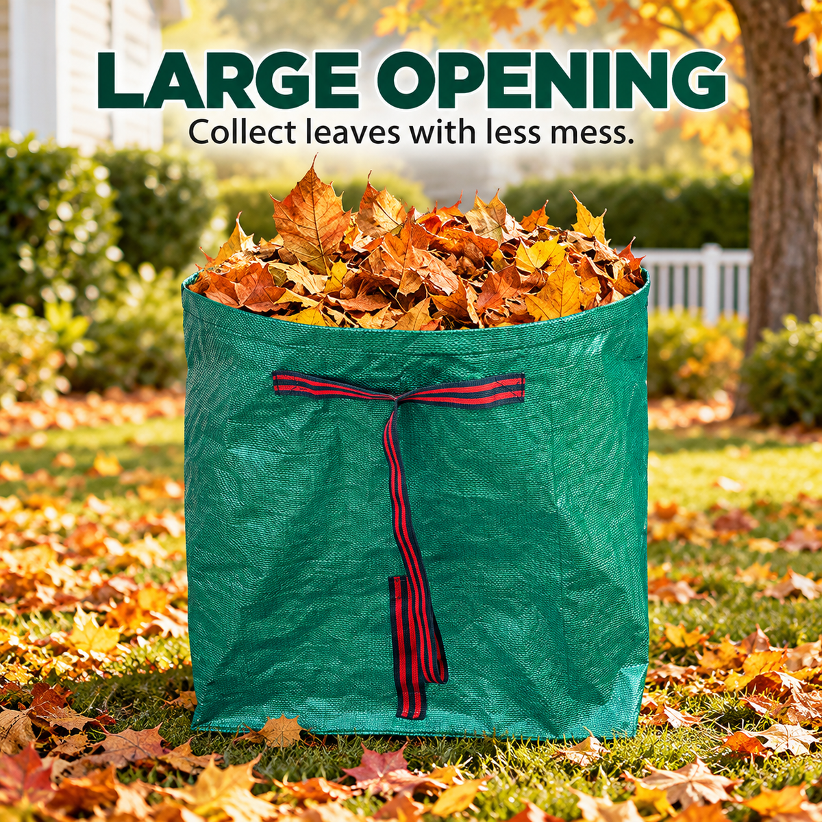 Foldable Yard Waste Leaf Collector Bag 53 GAL