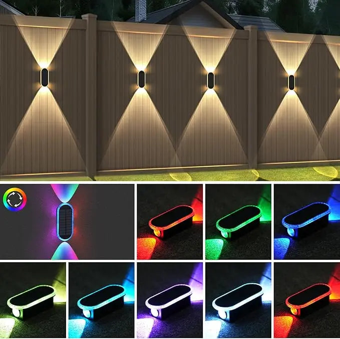 🏡 Light Up Your Home | Solar Up & Down Dual Lens Outdoor Wall & Fence Lights ✨