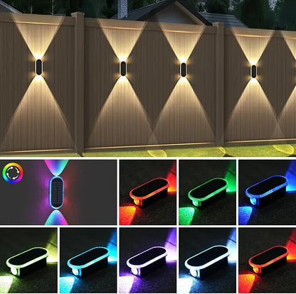 🏡 Light Up Your Home | Solar Up & Down Dual Lens Outdoor Wall & Fence Lights ✨