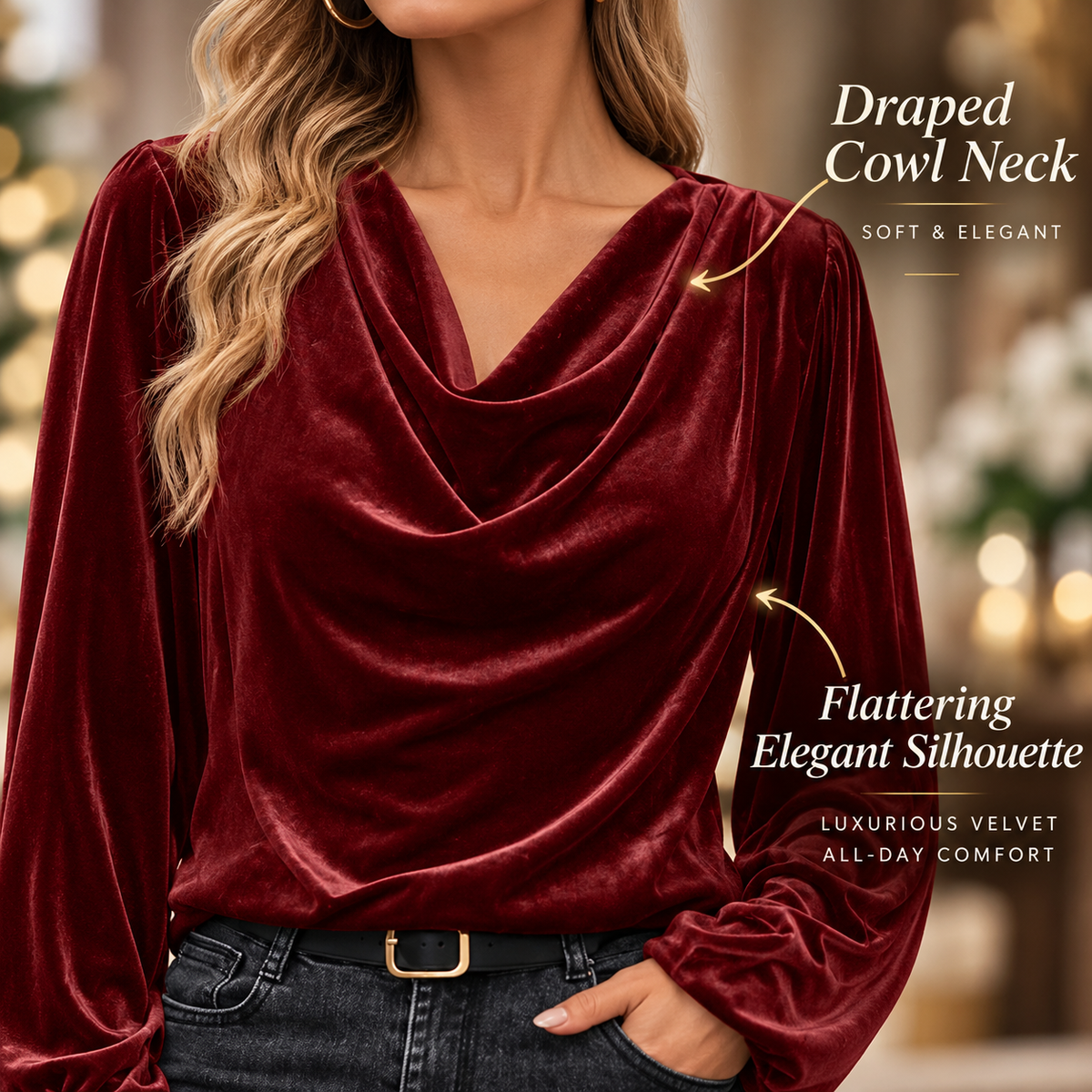 Women’s Fleece Turtleneck Long Sleeve Top