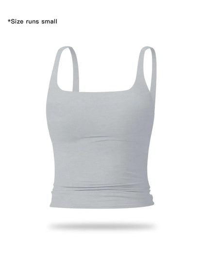 🏋️‍♀️ Minimalist Aesthetic | Women's Solid Color Tight Sports Tank Top 🏃‍♀️