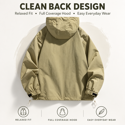 Men’s Lightweight Half-Zip Hooded Windbreaker
