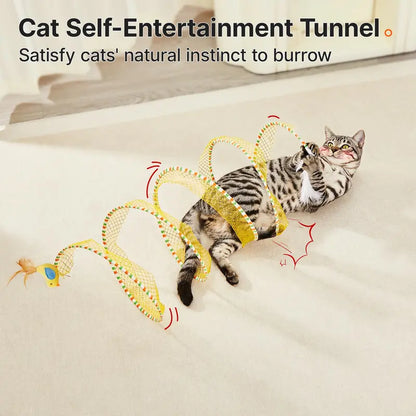 ⚡ The Ultimate Indoor Safari: The Magic 20" Spring-Back Spiral Cat Tunnel That Banishes Boredom Automatically! 🐱🌪️
