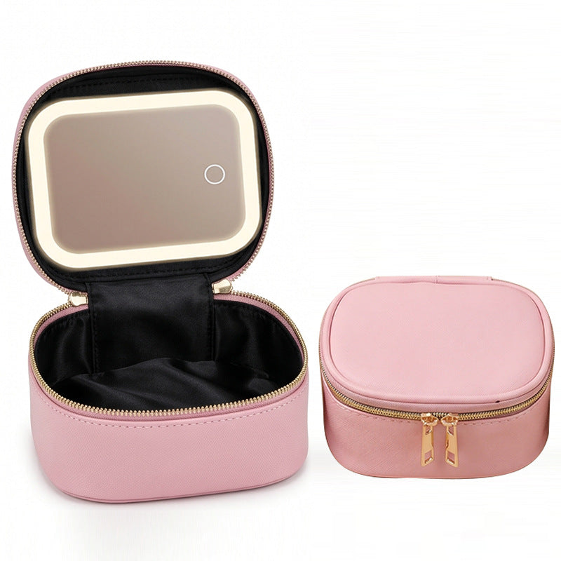 ✨ Your Pocket-Sized Beauty Studio! Mini LED Makeup & Lipstick Bag 💄💖
