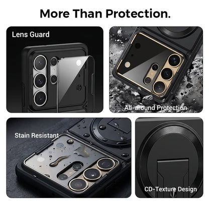 📱 Sleek Protection Meets Utility | Multifunctional Magnetic Case with Invisible Kickstand & Lens Armor for Samsung S Series ✨