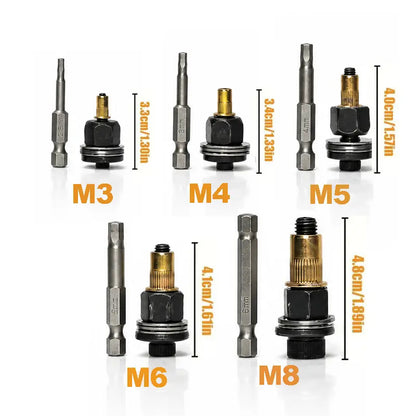 🛠️ Heavy-Duty Riveting Essentials | Head Rivet Nut Tool Kit (M3 M4 M5 M6 M8), Carbon Steel Threaded Rivnut Set & Manual Riveter Accessories ✨