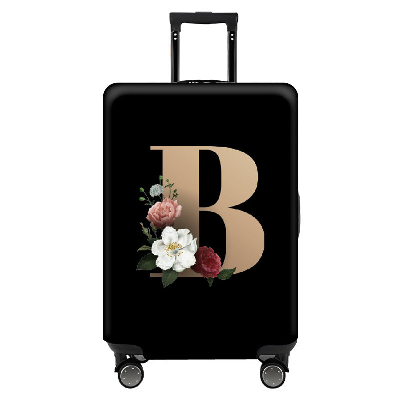 ✈️ Spot Your Bag Instantly | Decorative Alphabet Letter Z High-Elastic Luggage Cover Protector Skin with Concealed Zippers 🧳