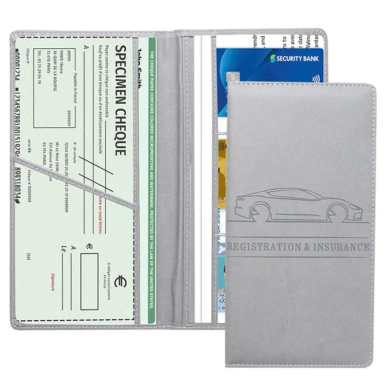 🚗 Drive Organized | Premium Magnetic Car Registration & Insurance Card Document Holder Wallet 📂