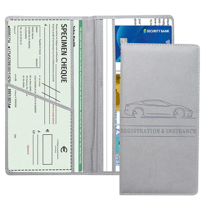 🚗 Drive Organized | Premium Magnetic Car Registration & Insurance Card Document Holder Wallet 📂
