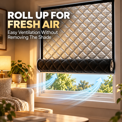 Insulated Blackout Window Cover – Roll-Up Privacy Shade