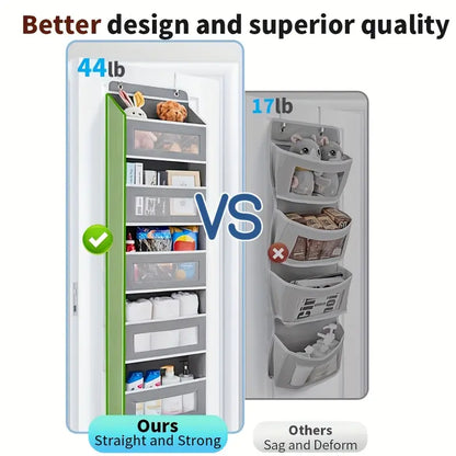 📦 Maximize Your Space | Over-the-Door 4-Tier Hanging Storage Fabric Organizer with Massive Pockets for Bedroom & Pantry 🏠