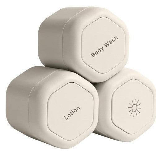 Three-Piece Portable Magnetic Travel Toilet Bottle Set