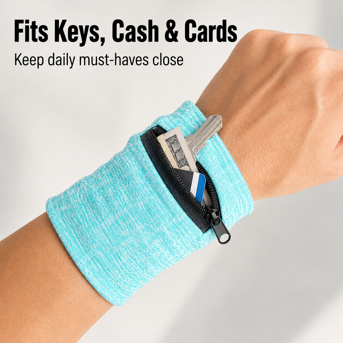 Unisex Zipper Wrist wallet
