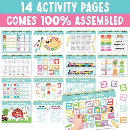 🎨 My First Busy Book | Montessori Interactive Preschool Learning & Activity Binder 🧠