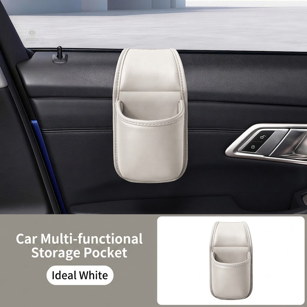 Leather Car Door Storage Pocket