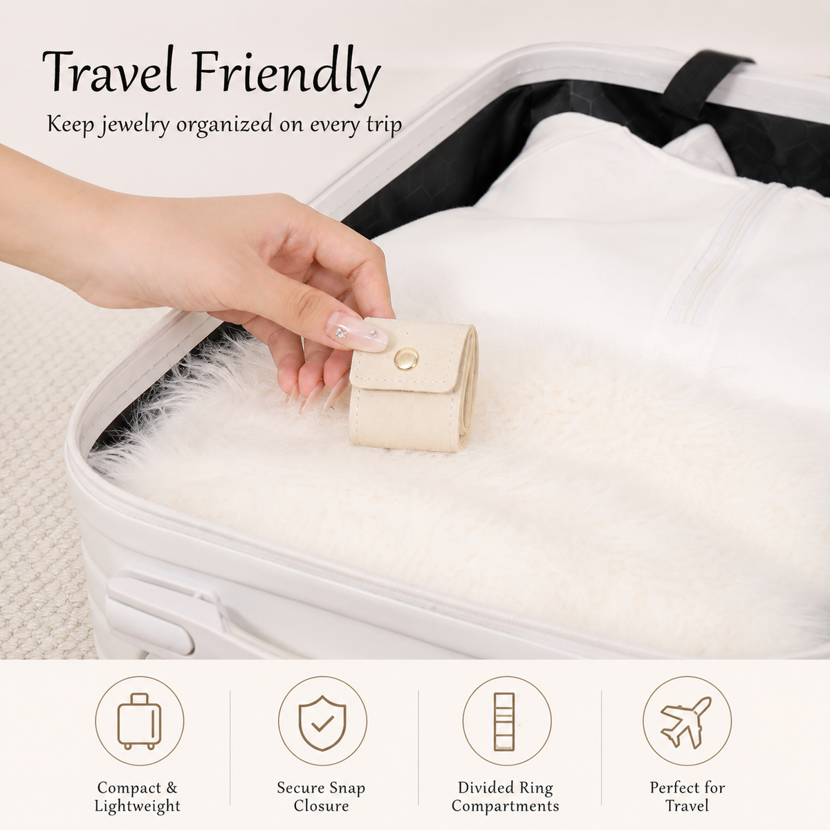 Portable Divided Jewelry Pouch