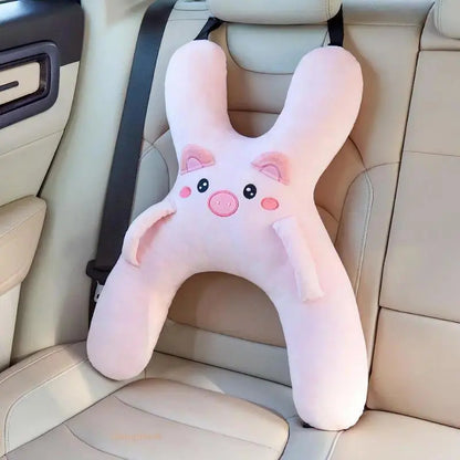 🐷 Cozy Car Neck Pillow for Kids 💖