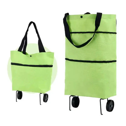 🛒 Heavy Lifting Made Easy | Portable Foldable Grocery Shopping Trolley, Lightweight Folding Cart with Smooth Wheels for Home & Delivery ✨