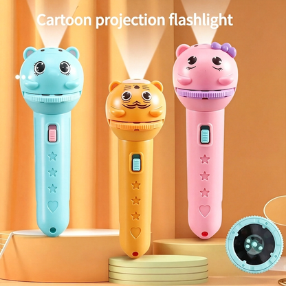 🌟 Magic Bedtime Storyteller | Kids Projection Flashlight Toy, 3 Slides with 24 Patterns, Safe ABS Early Learning & Visual Cognitive STEM Gift ✨