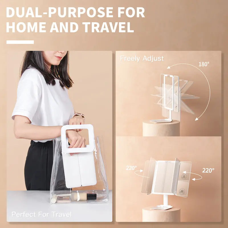 💡 Premium LED Smart Vanity Mirror | Dimmable Light for Perfect Makeup 🪞