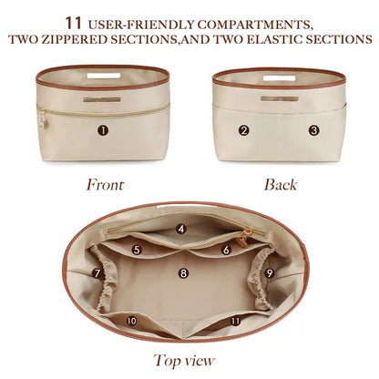👜 Perfectly Organized Totes! | Satin Tote Bag Organizer Insert with Handles ✨