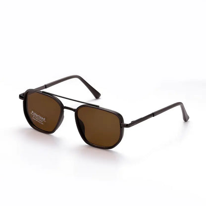 🕶️ Street Style Icons | Trendy Geometric Double-Beam Metal Sunglasses ☀️